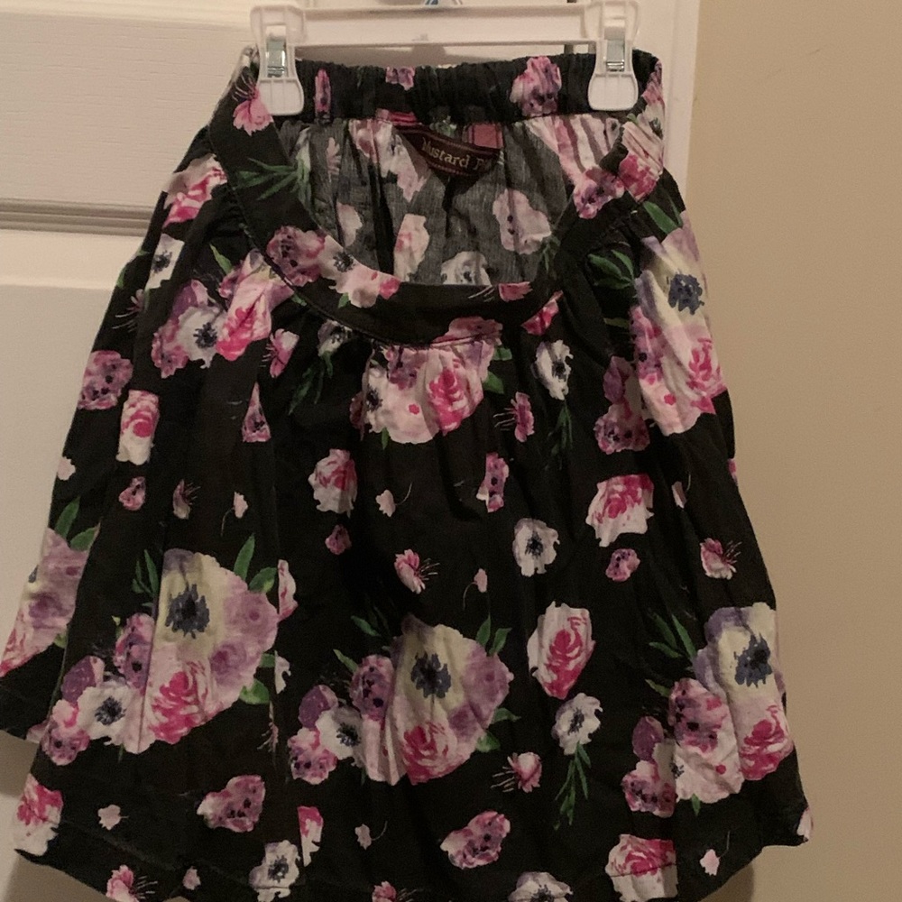 Mustard pie floral skirt